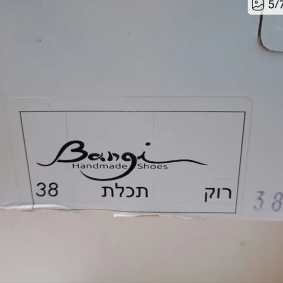 Banji Blue Black Toe Leather Lace Up Oxfords Size 38 US 7.5 Artsy Avant Garde - Picture 6 of 8